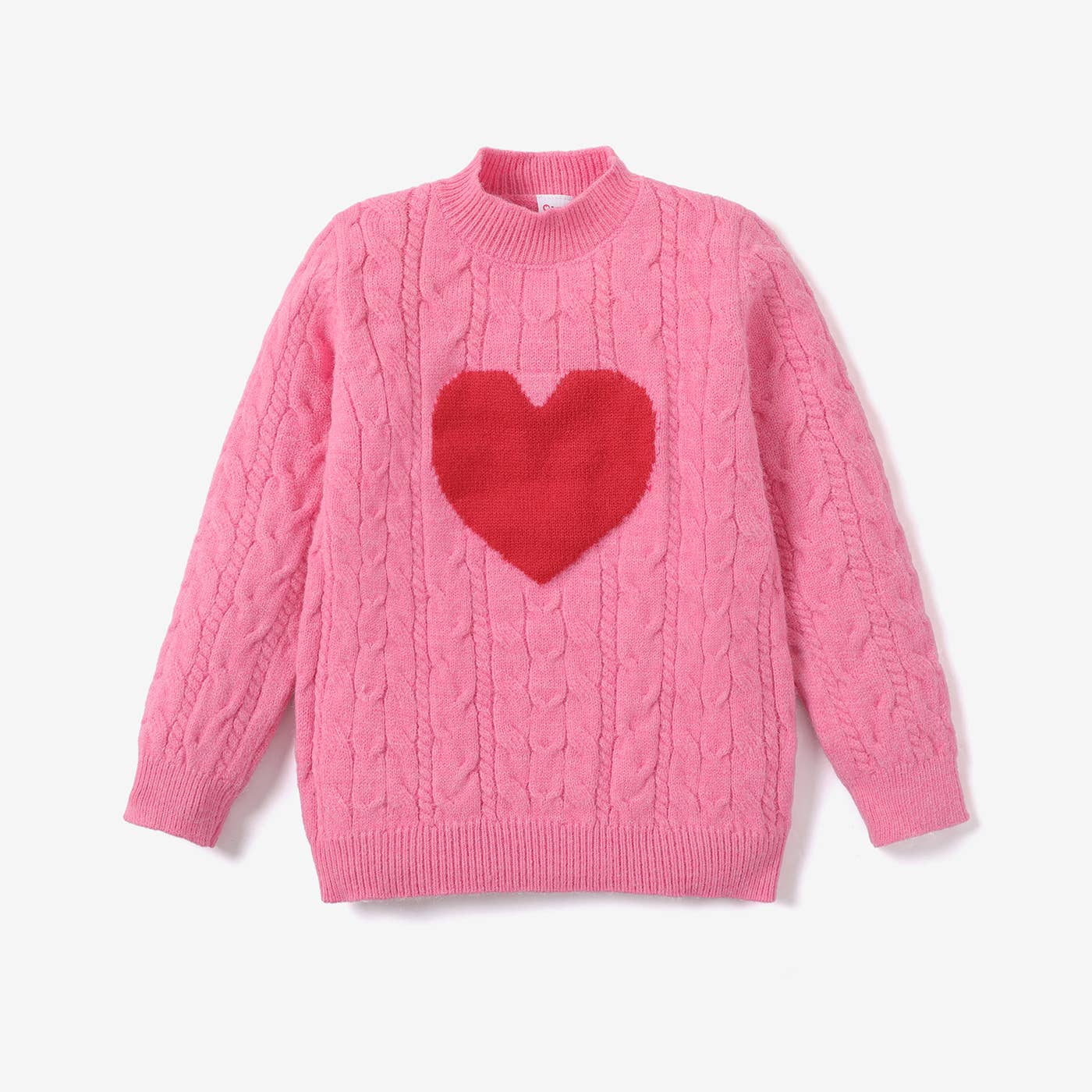 PatPat - Kid Girl Sweet Heart-shaped Sweater