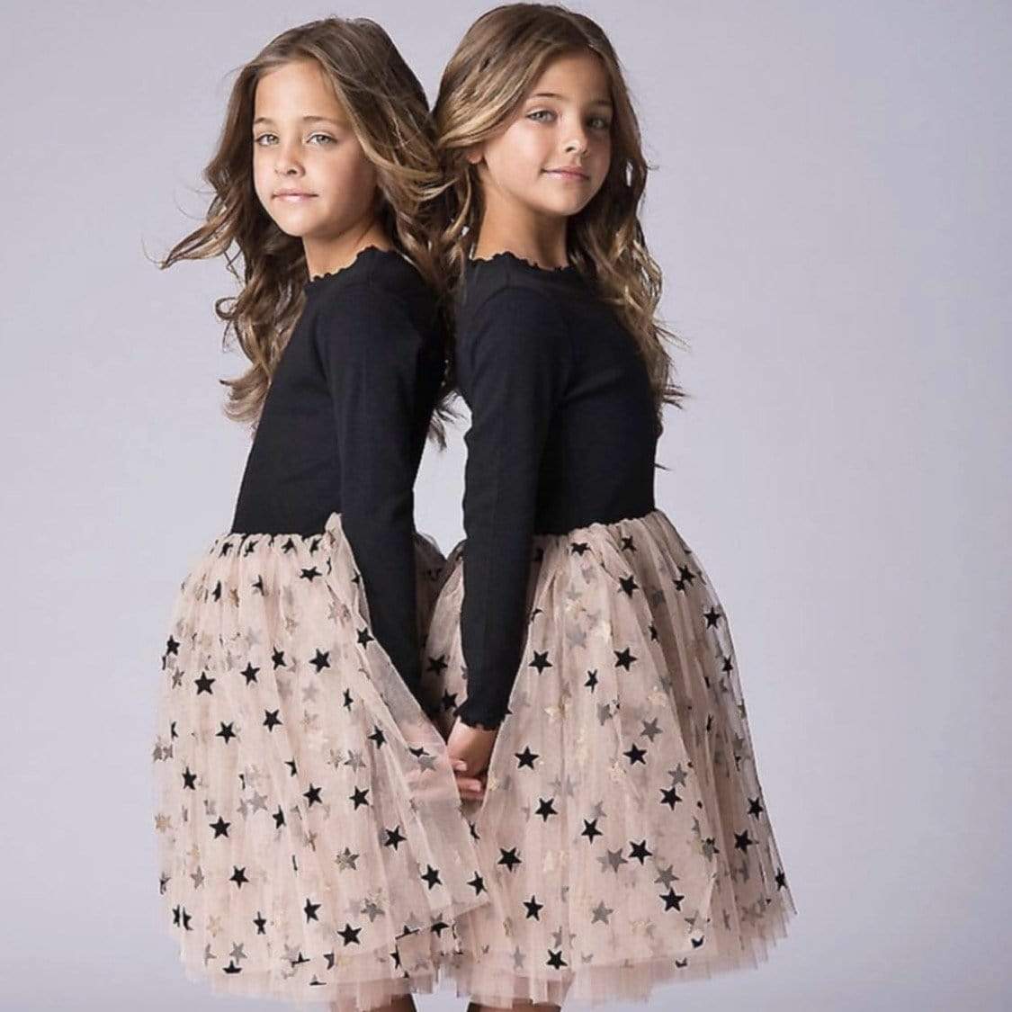 Molly and Max - Tiny Stars Long Sleeve Parker Dress