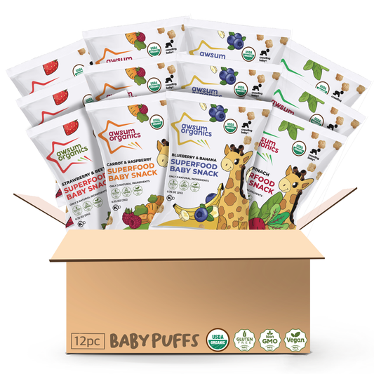 Awsum Snacks - Awsum Organic Superfood Baby Snacks Variety Box - 4 Flavors