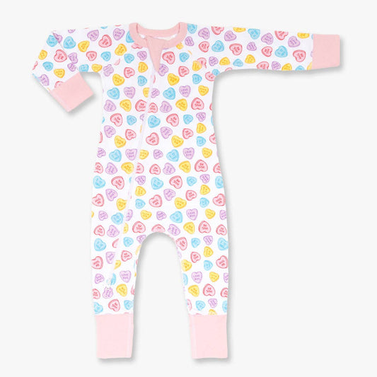 Sapling Child - Candy Heart Zip Romper