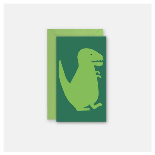 Rock Scissor Paper - Green Dinosaur - Gift Enclosure Card