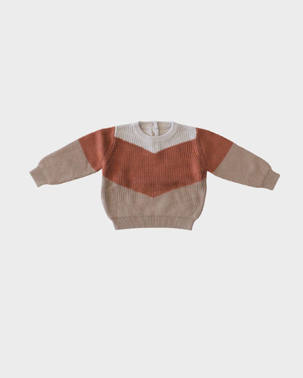 F23 D2: Tri-Color Knit Sweater in Spice