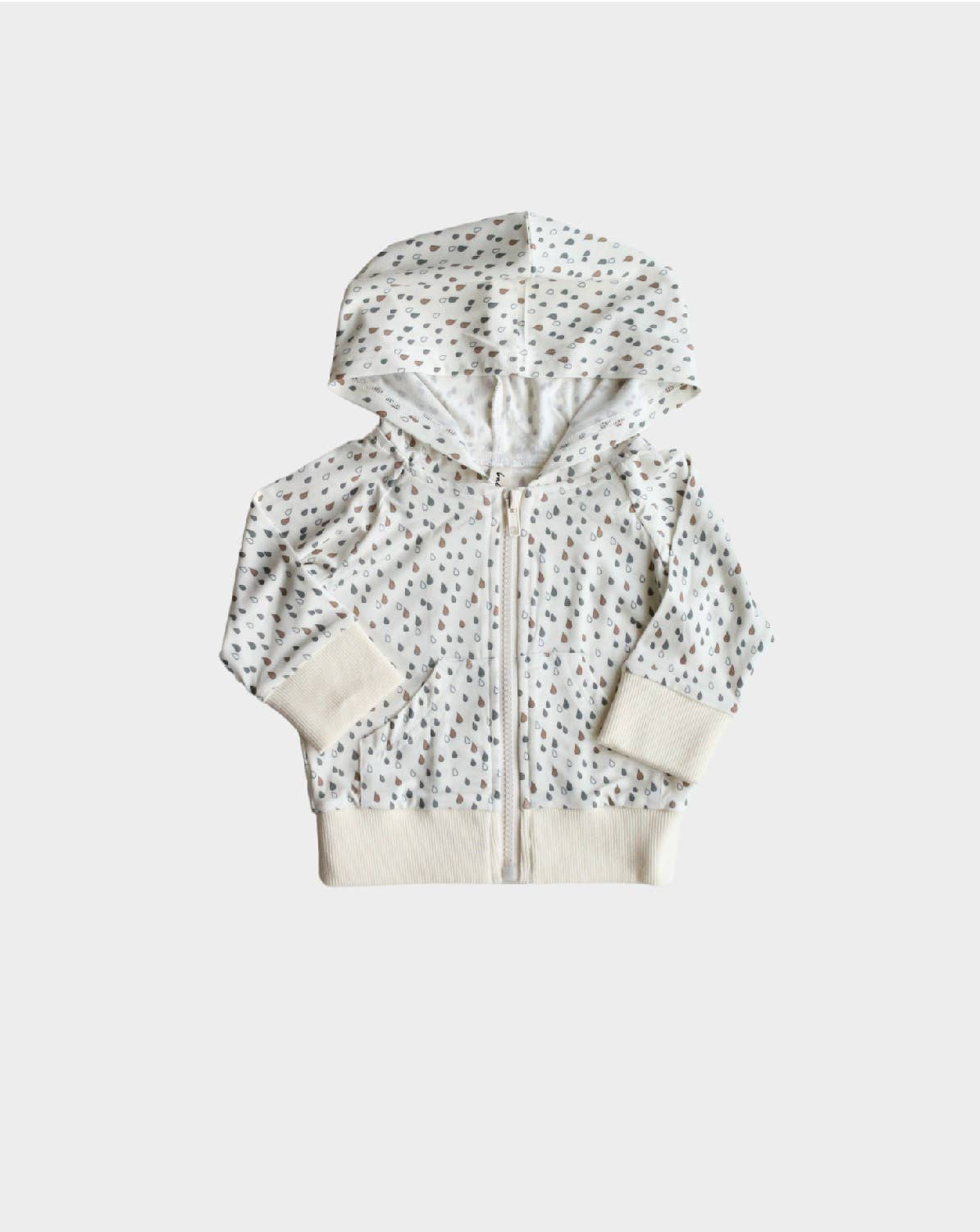 babysprouts clothing company - S23 D1: Bamboo Hooded Jacket in Raindrops