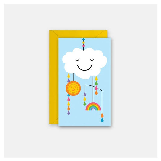 Rock Scissor Paper - Happy Baby Mobile - Gift Enclosure Card