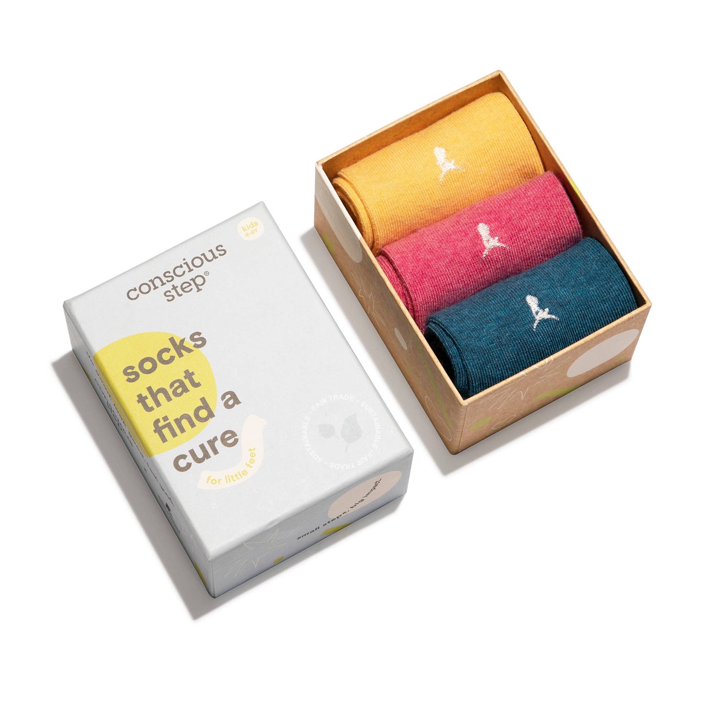 Conscious Step - Boxed Set Kids Socks that Find a Cure