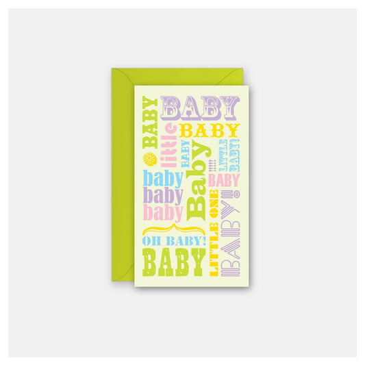 Rock Scissor Paper - Baby Words - Gift Enclosure Card