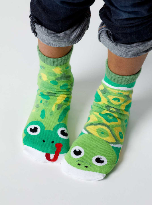 Pals Socks - Frog & Turtle Mismatched Kids Socks