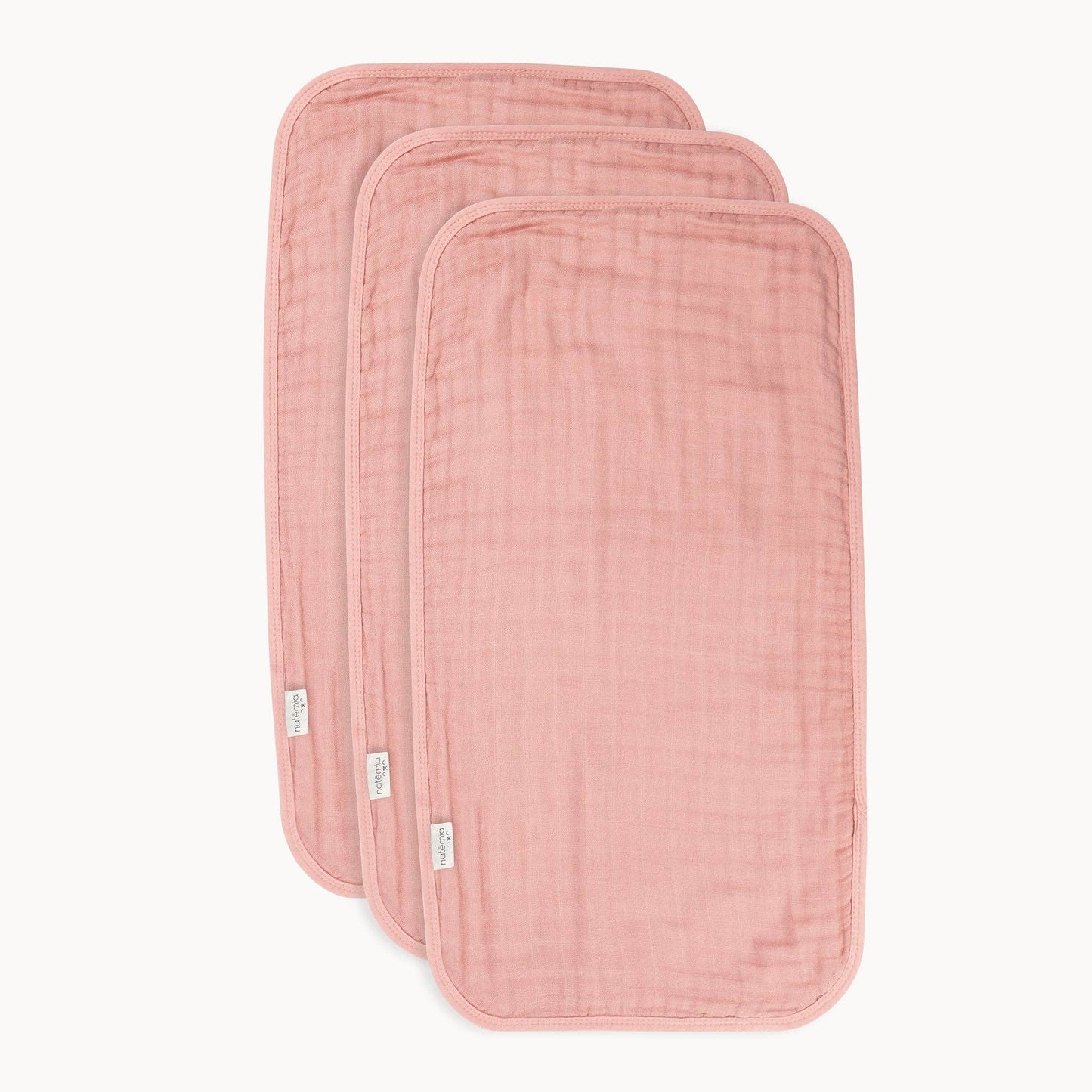 Natemia - Ultra Soft Muslin Bamboo Burp Cloths - 3 Pack