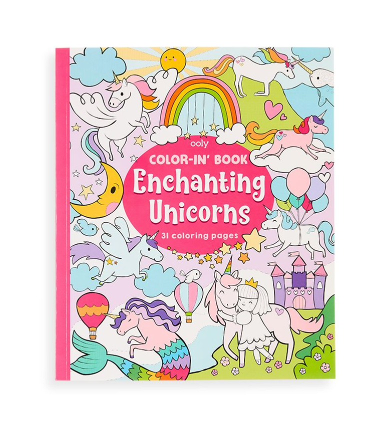 OOLY - Color-in' Book: Enchanting Unicorns