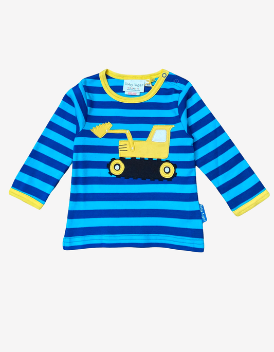 Toby Tiger - Organic Digger Applique T-Shirt: 3-4y / 104cm