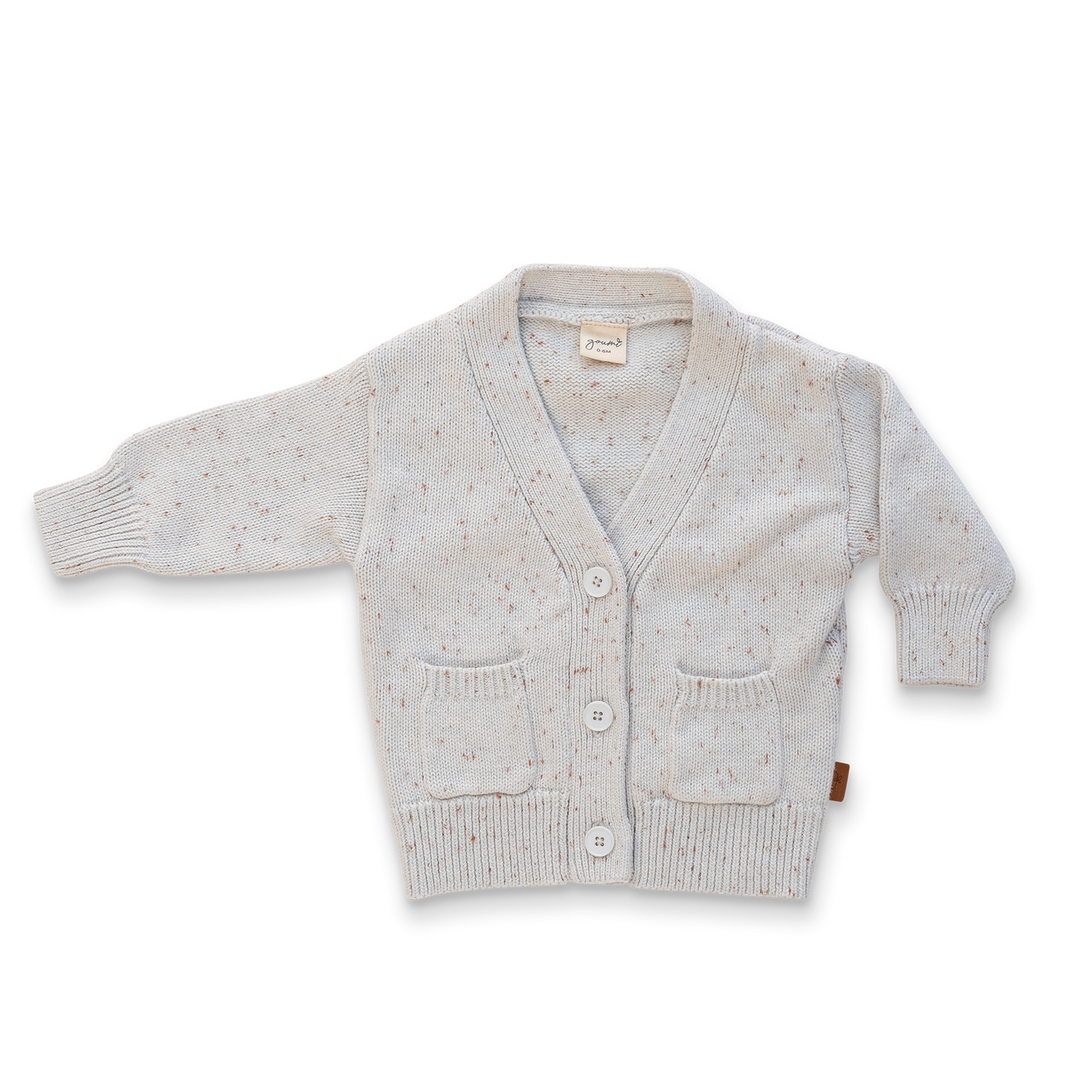 goumikids - Cotton Knit Button-Up Sweater - Shell